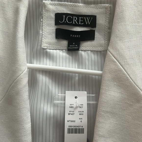 J Crew Parke linen blazer NWT sz 6 - Picture 2 of 6